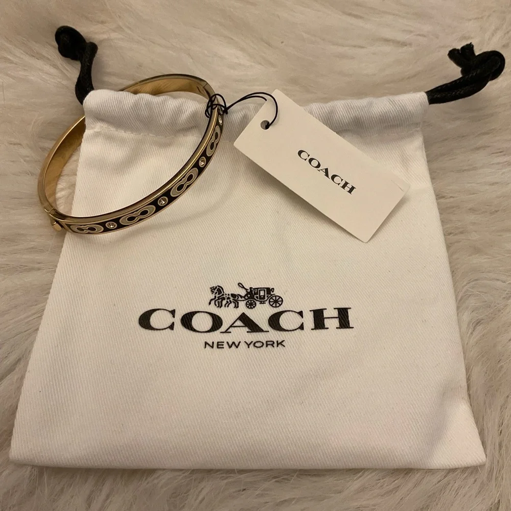 Coach Signature Enamel Bangle Bracelet - Picture 2 of 6